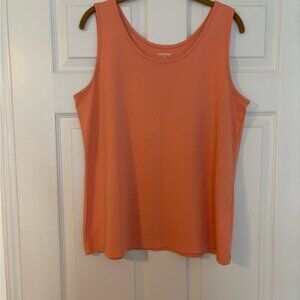 Lands End 100% Cotton Tank Top Peach Women’s XL